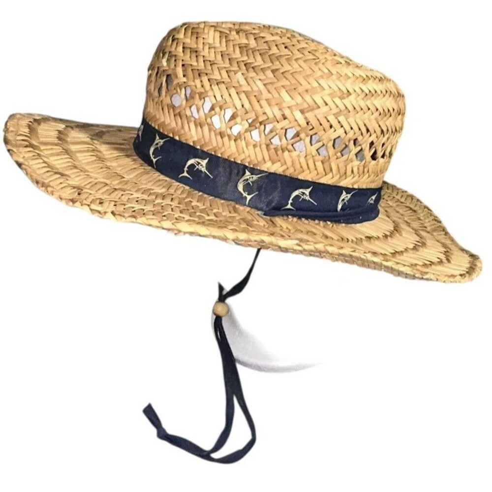 Shade Shack Large Wide Brim Beach Hat Adjustable Strap Outdoor Summer Mens - Picture 8 of 14